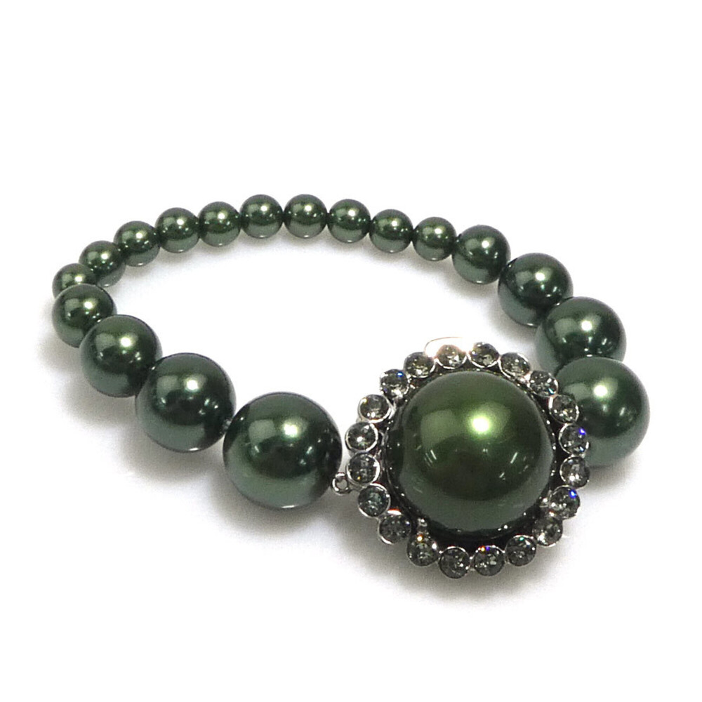 MIU MIU Silver Pearl Charm Bracelet
